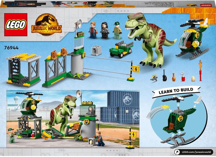 Set lodër LEGO® Jurassic World ™ 76944 T-rex Escape, 140 pjesë