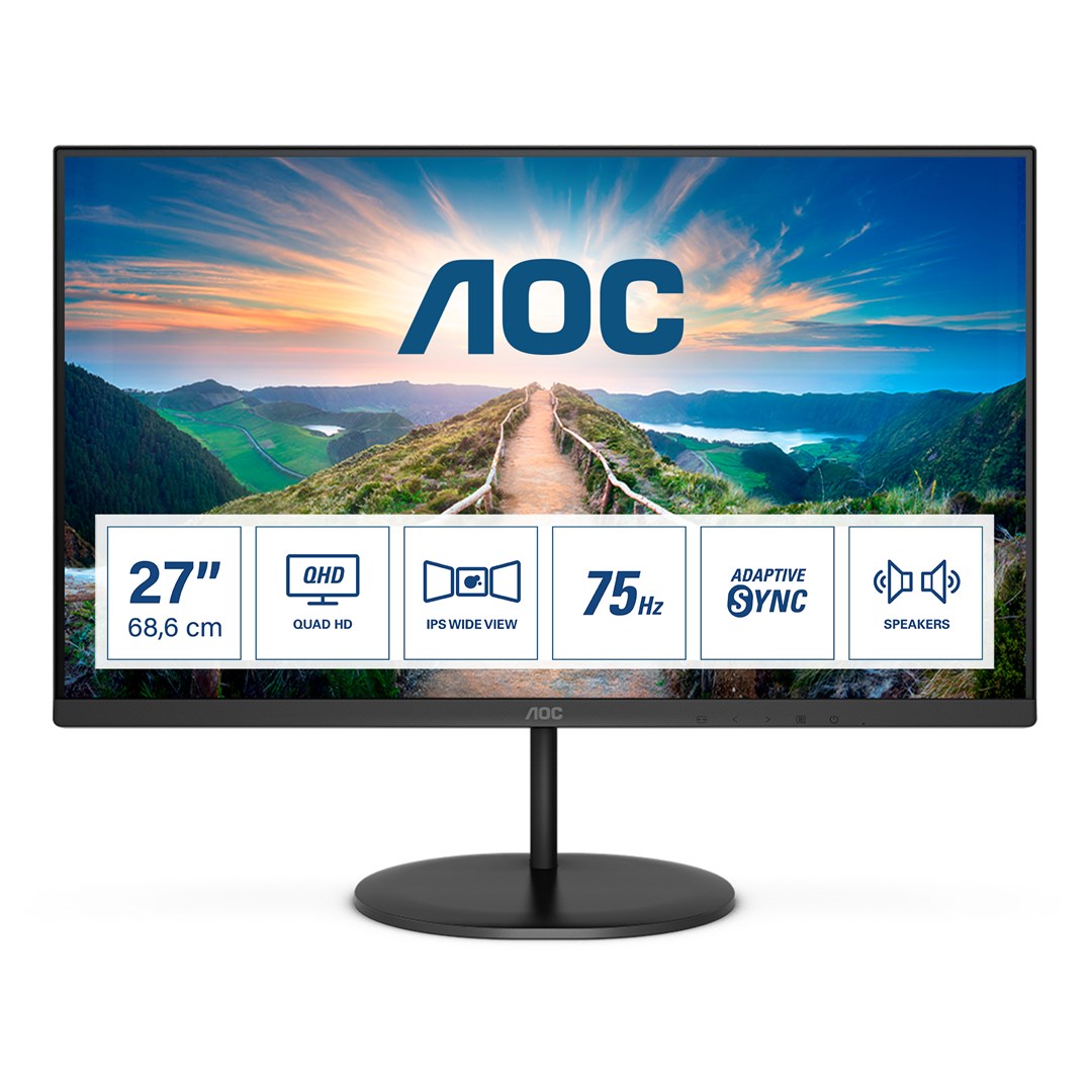 Monitor AOC V4 Q27V4EA, 27", 2560 x 1440, 75 Hz, i zi