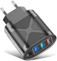 Karikues muror Promate GANPORT4, 100W, GaNFast PD Quick Charge 3.0, i bardhë