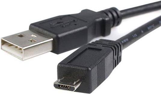Kabllo StarTech, USB-A - microUSB, 0.5 m, e zezë