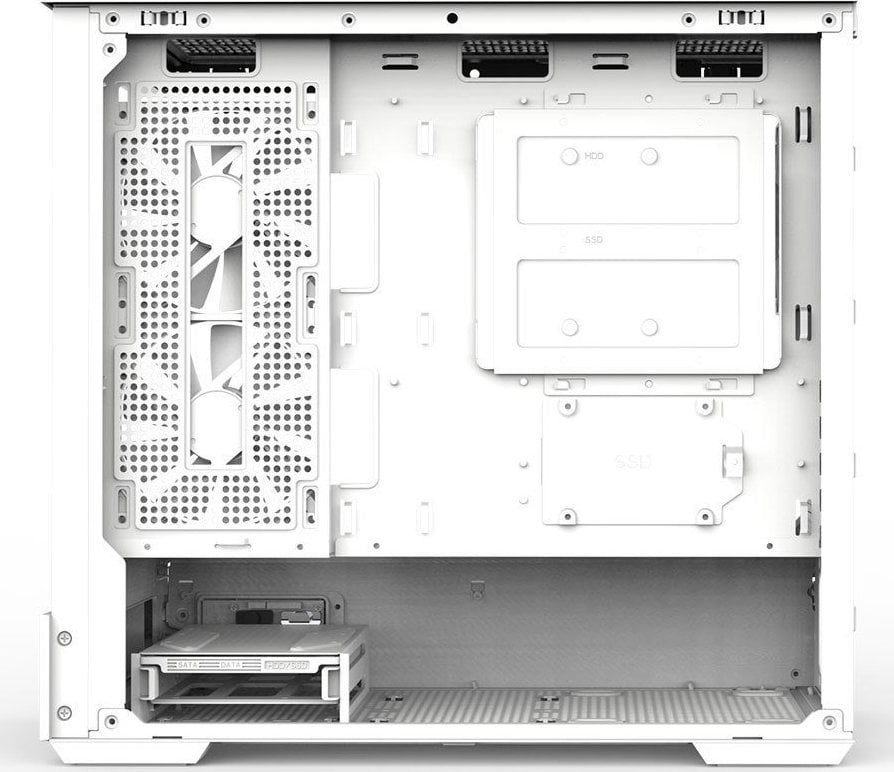 Kasë Zalman P30, e bardhë RGB, Mini Tower