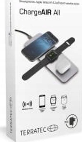Karikues wireless Terratec ChargeAIR All, universal, USB Type C, ngjyrë alumini