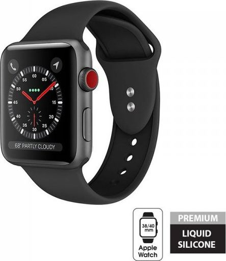 Rrip Crong Liquid për orë Apple, 38/40 mm, e zezë