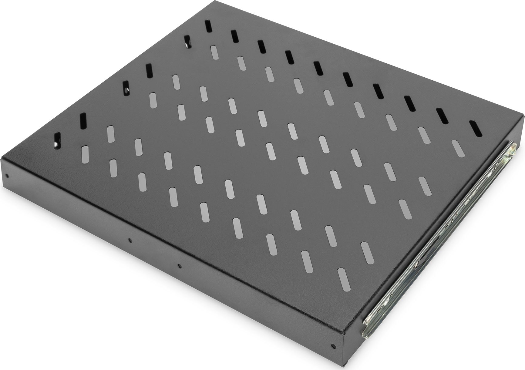 Raft tërheqës për kabinet 19" Digitus DN-19 TRAY-2-600-SW, 1U, 25kg, i zi