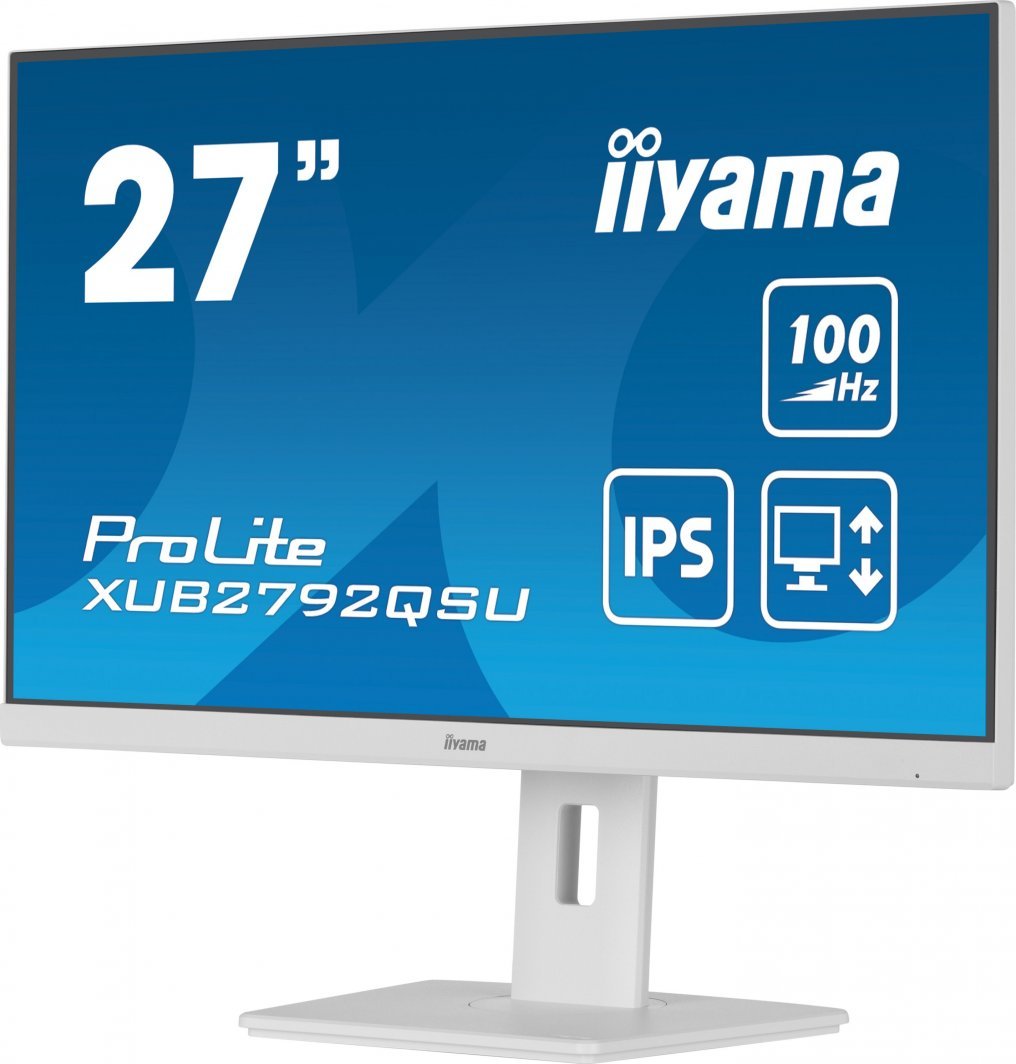 Monitor Iiyama ProLite XUB2792QSU W6, 27", 2560 x 1440 WQHD, i bardhë