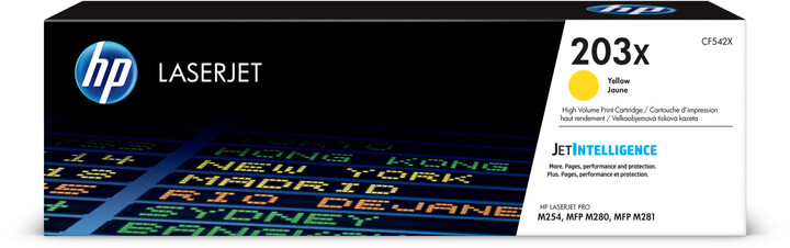 Toner HP CF542X no. 203X (2500 fq.), i verdhë