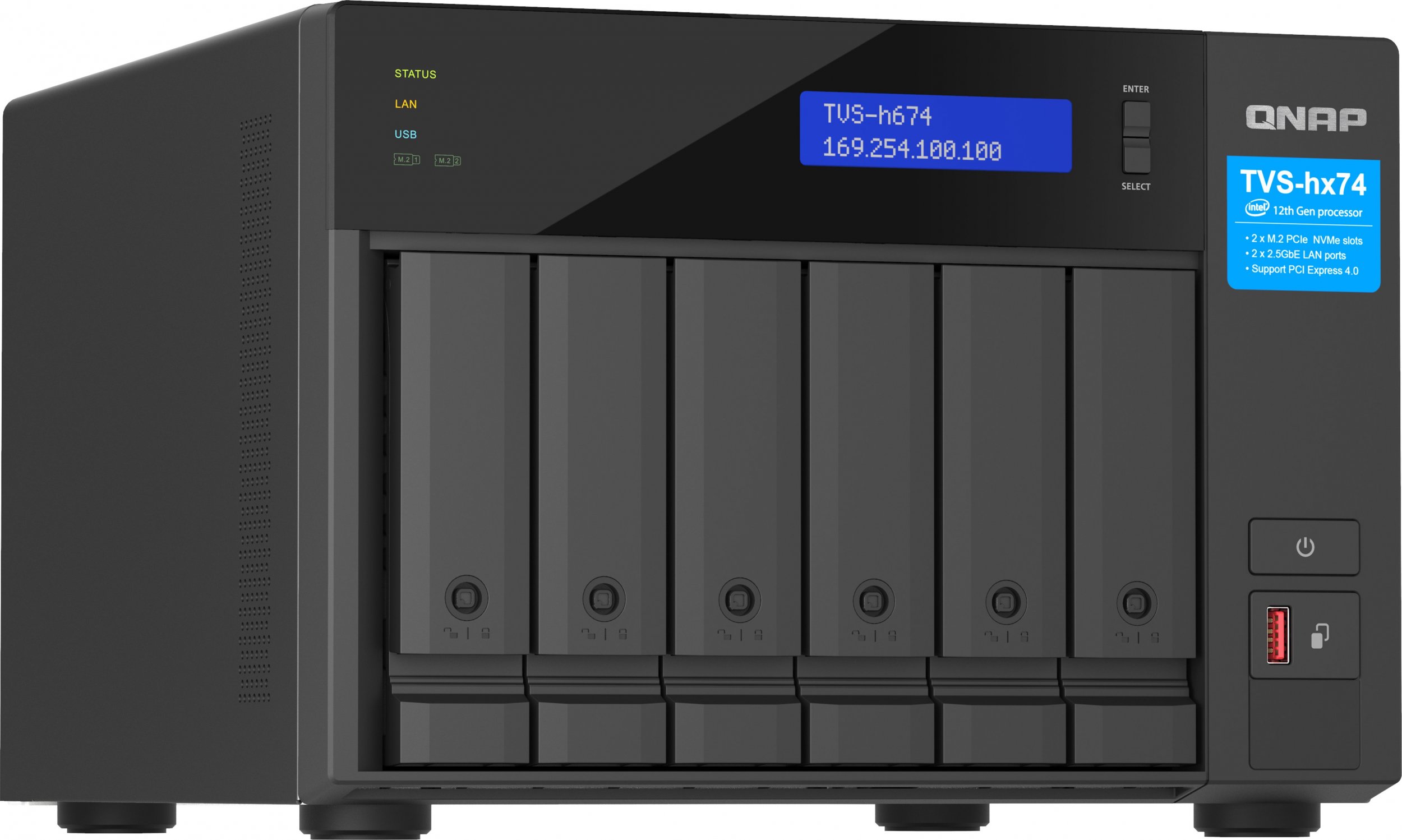 Server NAS QNAP TVS-h674T-i5-32G, Intel Core i5, 32GB RAM, gri