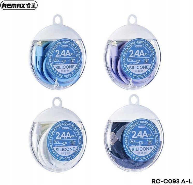 Kabllo karikimi Remax Leya Series RC-C093, USB në micro USB, 1m, 2.4A, e zezë