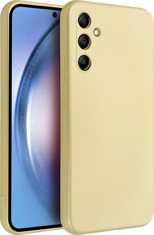 Mbulesë telefoni Metallic Case për Samsung Galaxy A34 5G, TPU, ngjyrë ari