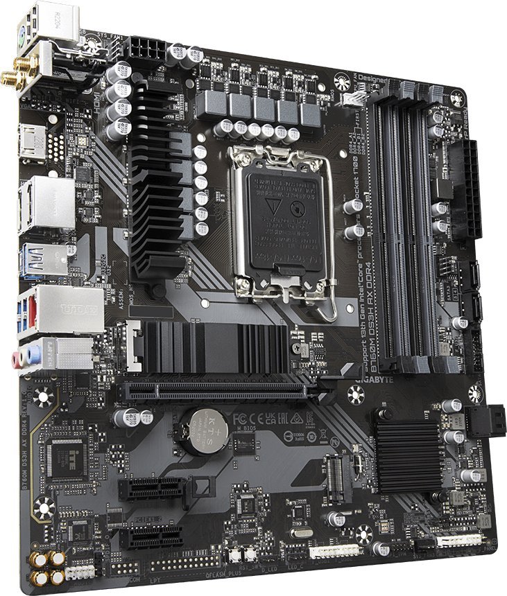 Pllakë amë Gigabyte B760M DS3H AX DDR4, Wi Fi 6, mATX