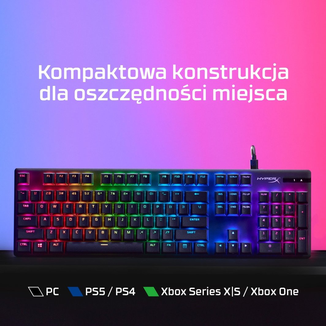 Tastierë gaming HyperX Alloy Origins PBT, mekanike, RGB, e zezë