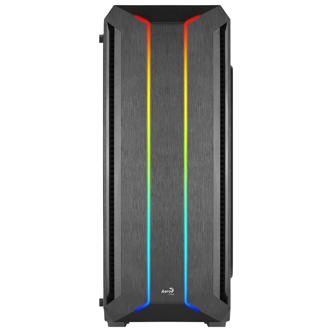 Kutia kompjuterike Aerocool Skyline ARGB, Mid Tower, panel anësor akrilik, e zezë
