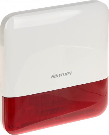 Sirena e jashtme pa tela Hikvision DS-PS1-E-WE, wireless, 868MHz, e kuqe
