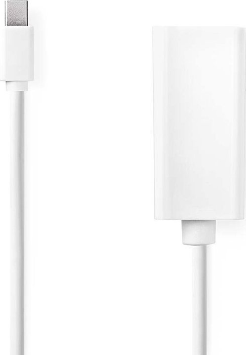Kabllo Nedis Mini DisplayPort në HDMI, DisplayPort 1.2, 0.20m, e bardhë