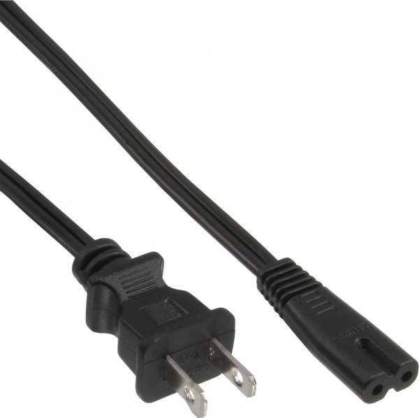 Kabllo rryme InLine bulk pack, prizë USA në Euro C7, 65 copë, e zezë