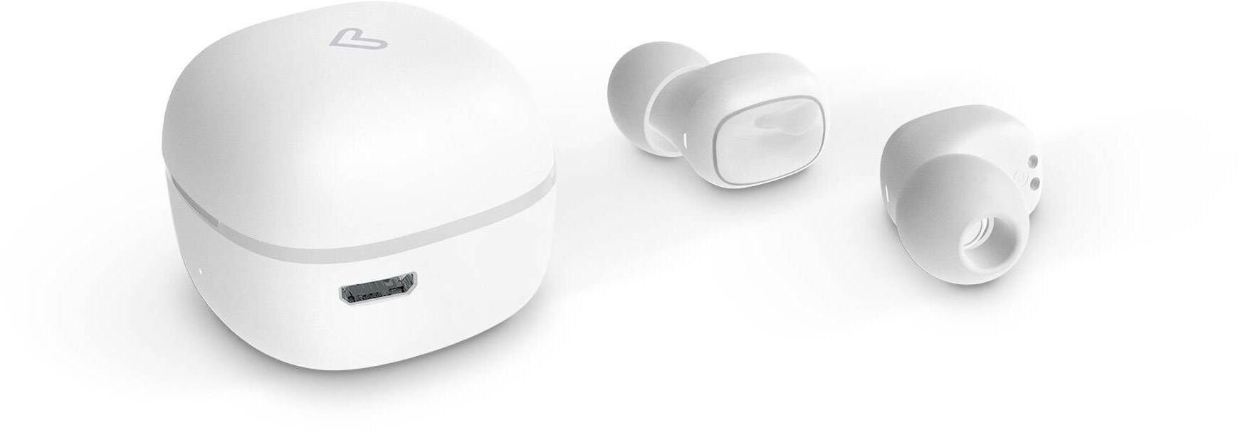 Kufje Wireless Energy Sistem Style Pocket Snow White, TWS, me kuti karikimi, të bardha