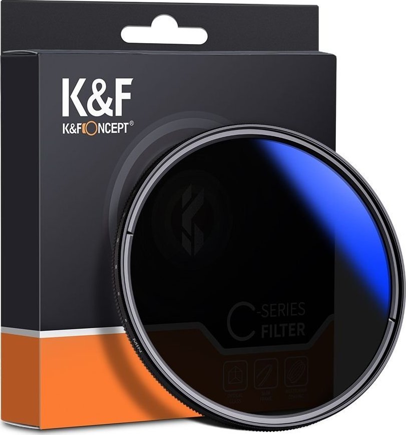 Filter ND variabël K&amp;F Concept KF X Fader, 82mm, ND2 ND400, gri