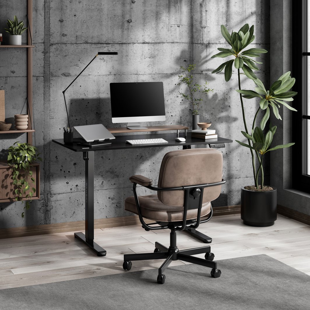 Tavolinë elektrike SENSE7 NOJO LIGHT, 120 x 60 cm, e zezë