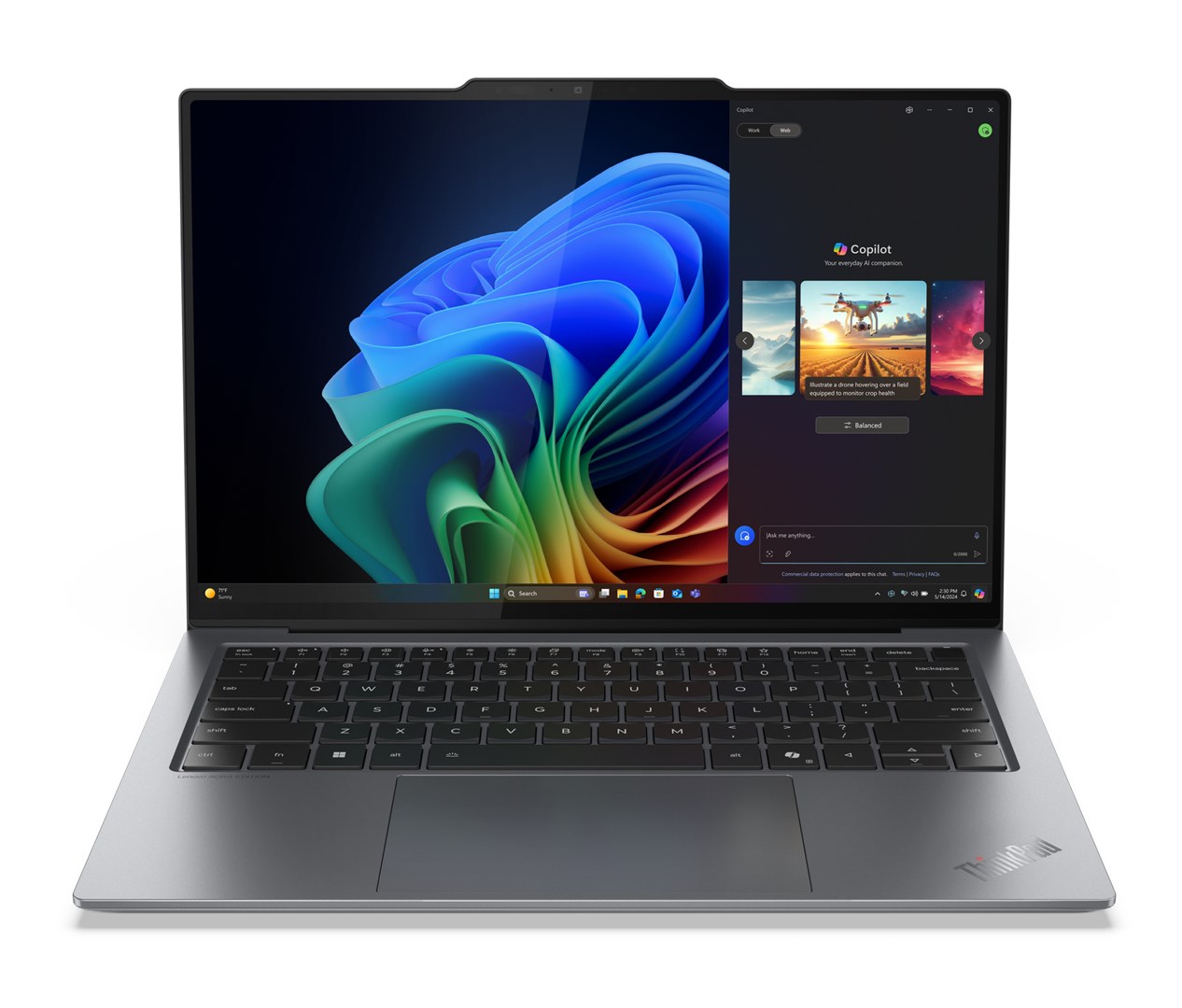 Laptop Lenovo ThinkPad X9-14 Gen 1 Copilot+ PC, 14", Intel Core Ultra 7 258V, 32GB LPDDR5x-SDRAM, 1TB SSD, Intel Arc Graphics 140V, i hirtë