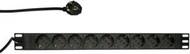 Shpërndarës energjie rack LogiLink PDU9C03, 19" 1U, 9x Schuko, i zi