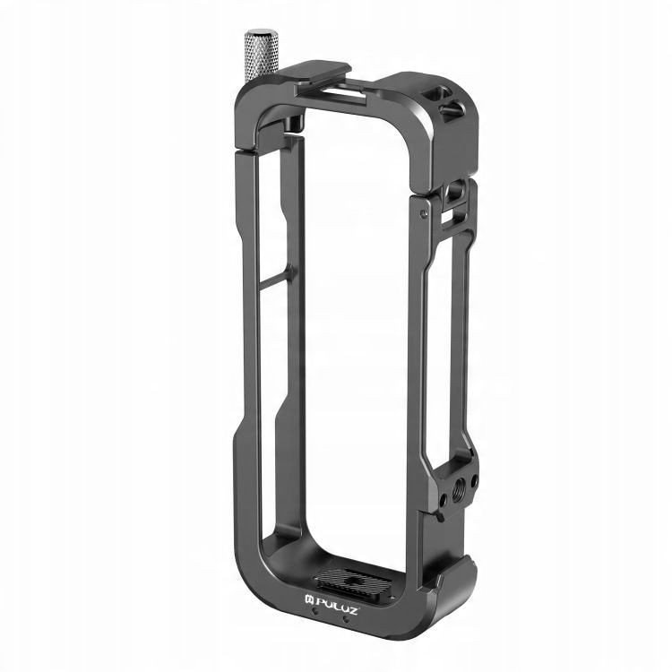 Kornizë mbajtëse Puluz PU981B për GoPro, 2x cold ISO, kapak silikoni për Insta360 X4, e zezë