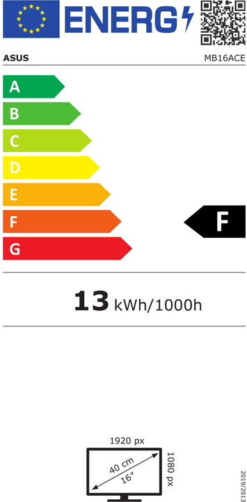 Monitor ASUS MB16ACE, 15.6" LED, Full HD, i hirtë