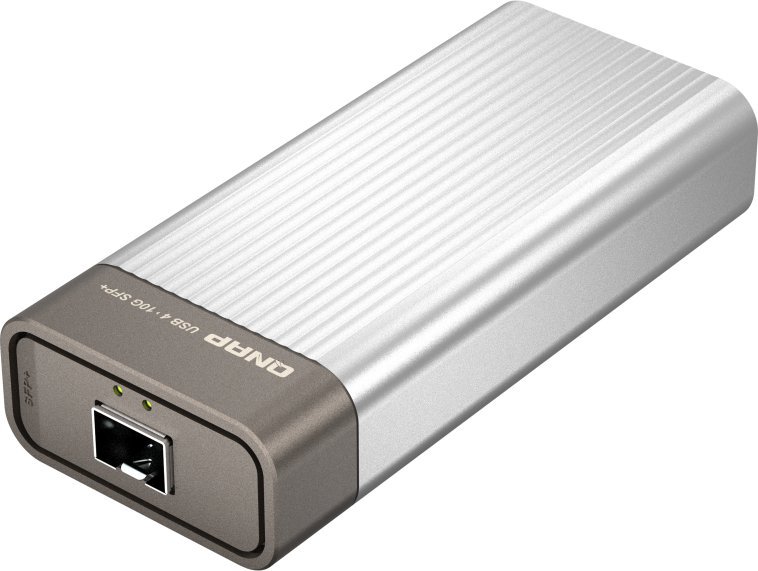 Мрежен адаптер QNAP USB 4 Тип C во 10GbE SFP Plus, 10000 Mbit/s, сив