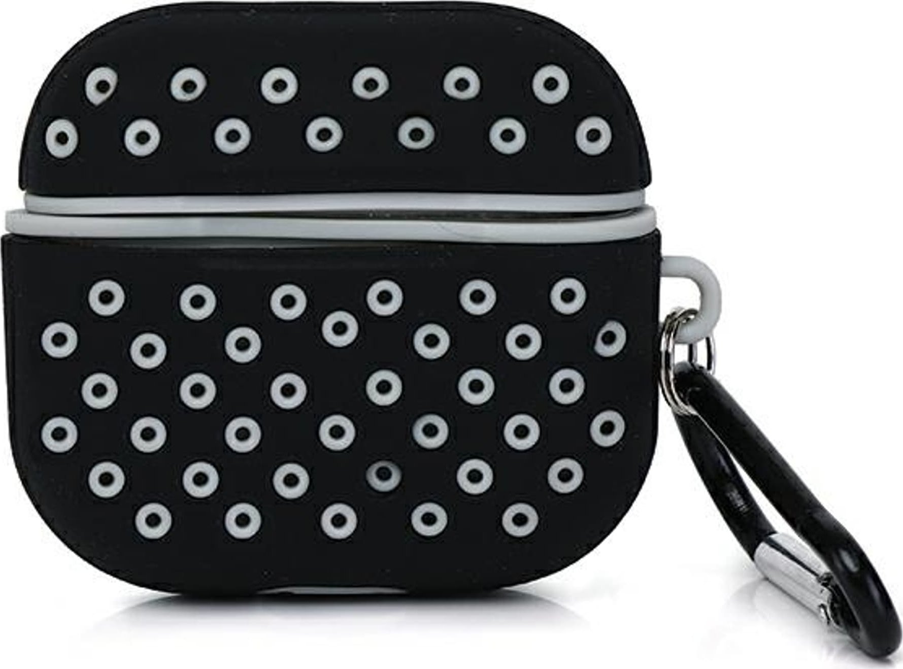 Mbulesë Beline AirPods Sport për AirPods 3, TPU, me karabiner, bardh e zi