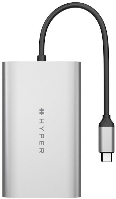 Përshtatës HyperDrive Dual HDMI - USB-C, i argjendtë