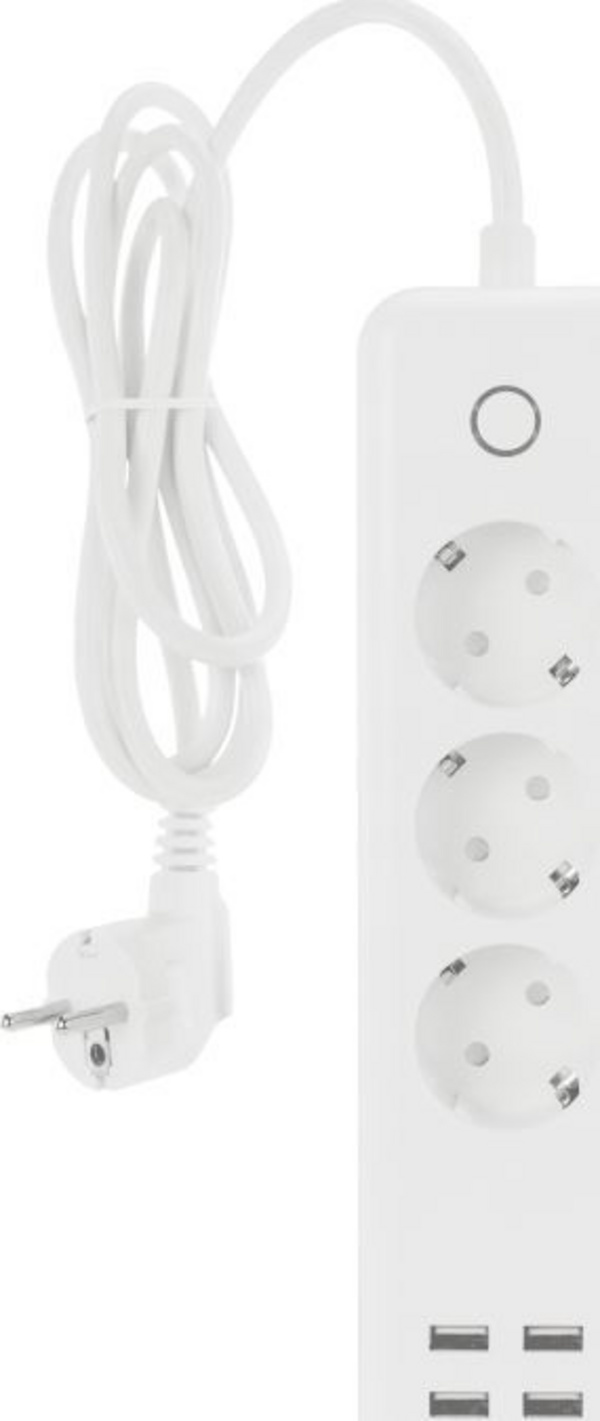 Shirit inteligjent Tuya Remote Network Extension Cord, WiFi, 4x prizë 4x USB, i bardhë
