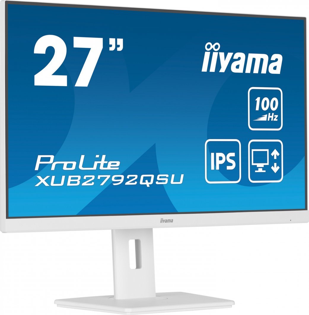 Monitor Iiyama ProLite XUB2792QSU W6, 27", 2560 x 1440 WQHD, i bardhë