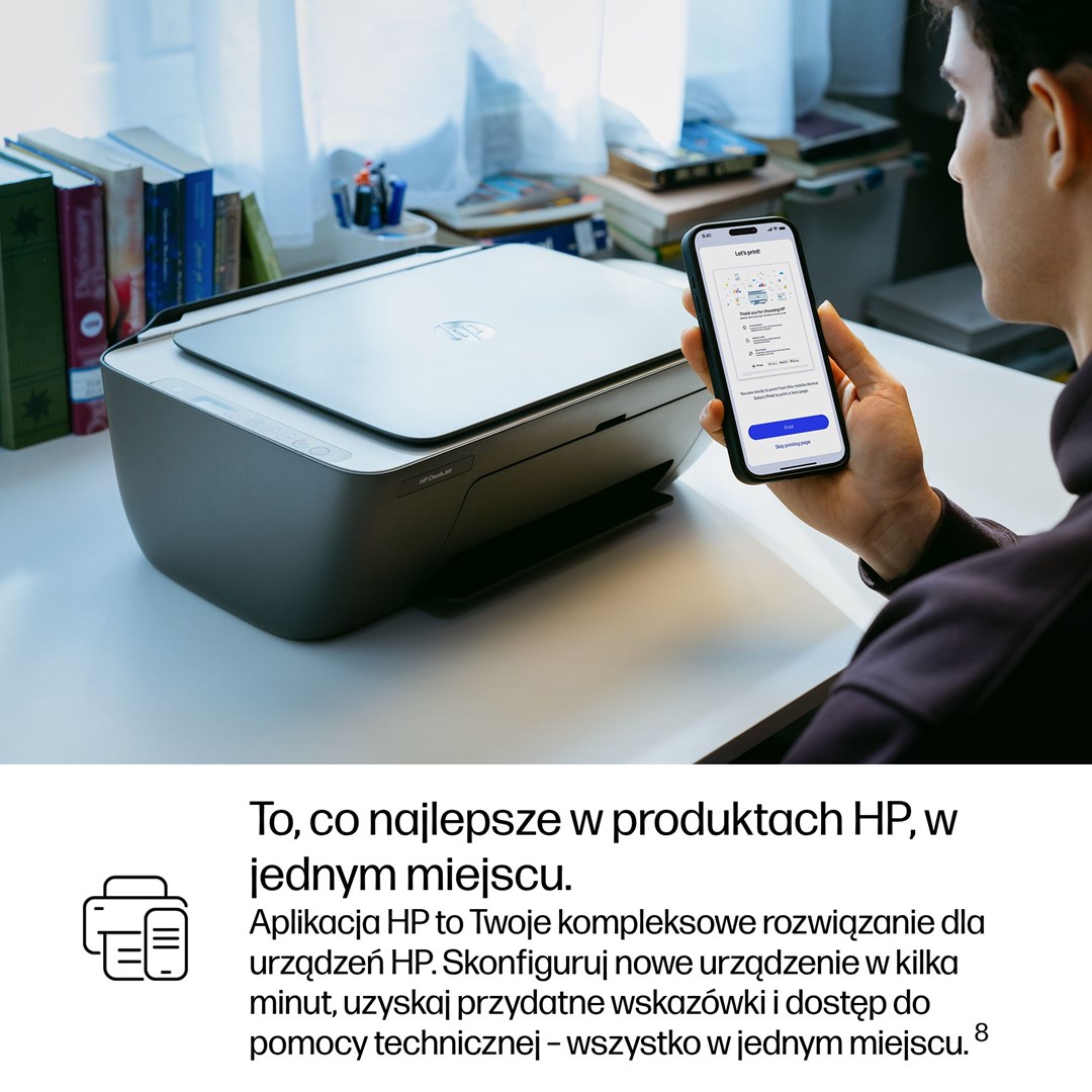 Printer multifunksional HP DeskJet 2910, Wireless, me ngjyra, i bardhë