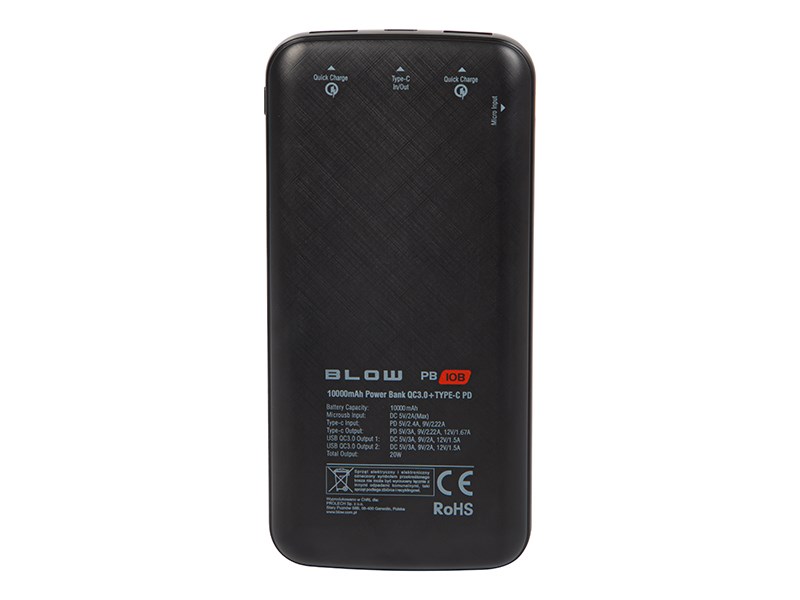 [OUTLET] Powerbank Blow, 10000mAh, 20W