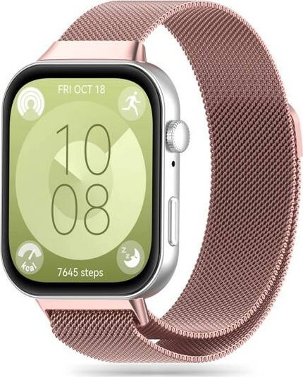 Rrip ore Tech-Protect Milaneseband për Huawei Watch Fit 3, çelik inox, e artë rozë