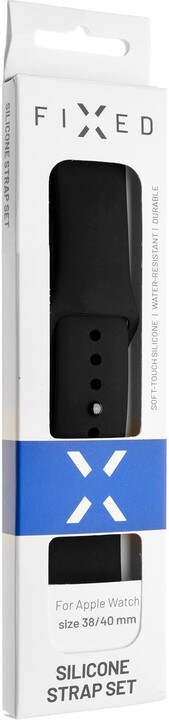 Rrip silikoni FIXED për Apple Watch 38/40 / 41mm, 2 gjatësi, vjollcë