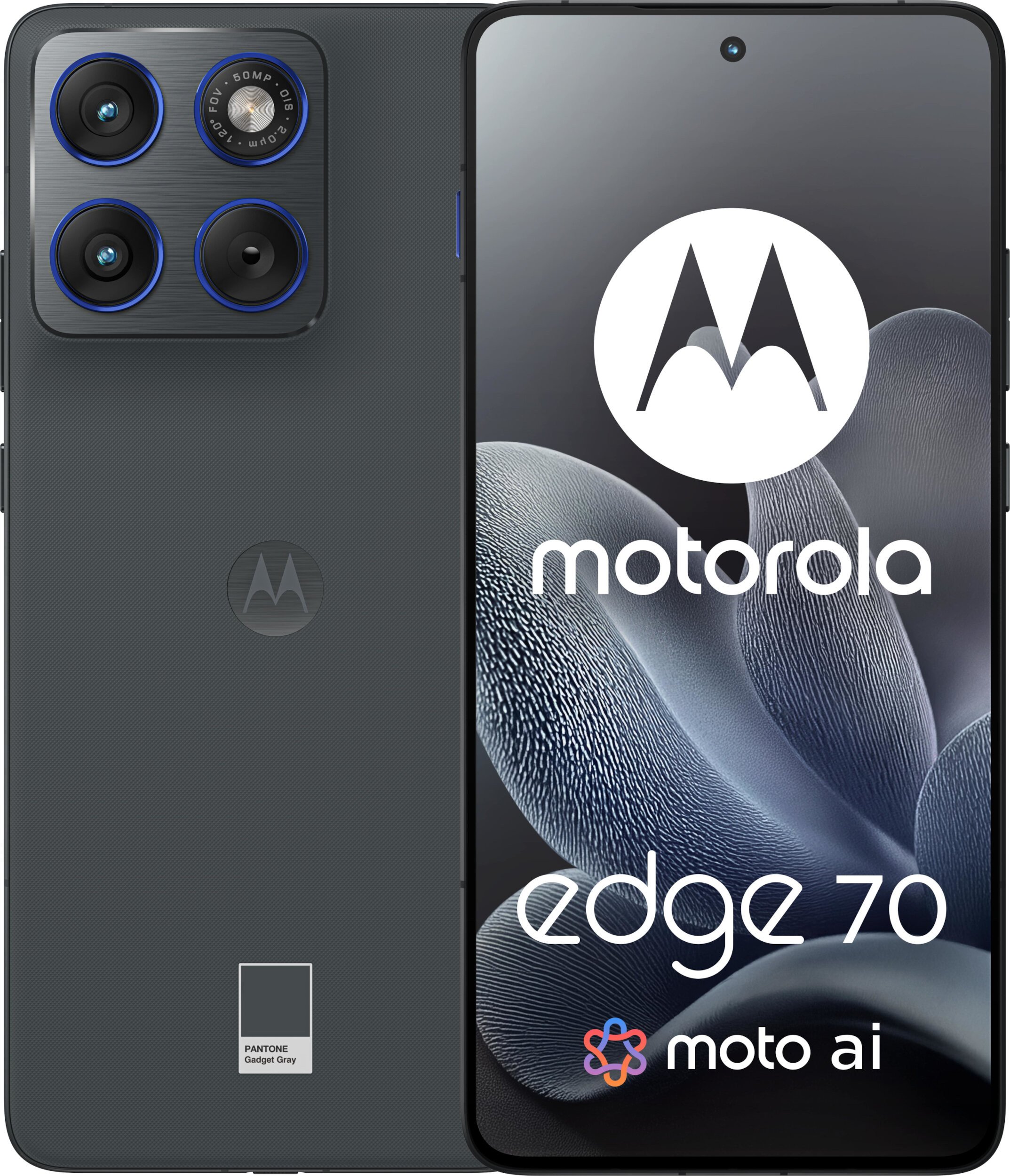 Телефон Motorola Edge 70, 6.7\", 12GB 512GB, 5G, сив
