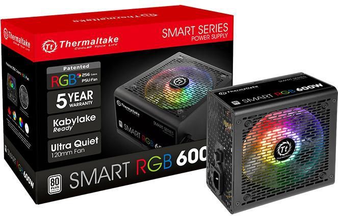 Напојување Thermaltake Smart RGB PS-SPR-0600NHSAWE-1 ATX, 600W