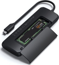 Adapter USB C Satechi Hybrid Multiport Enclosure, HDMI 4K, USB A, gri