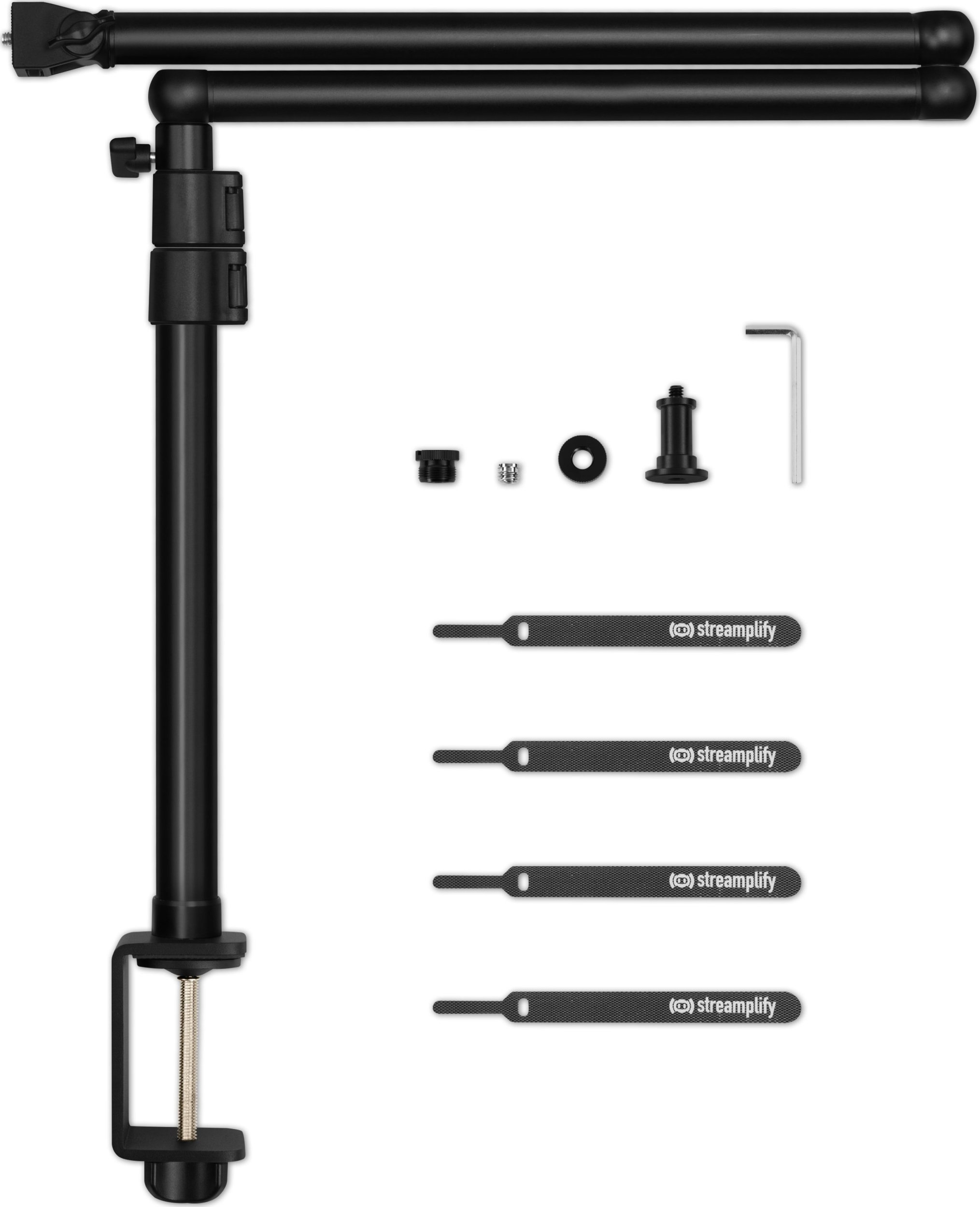 Krah montimi Streamplify Mount Lift, alumini dhe çelik, për mikrofon dhe kamera, i zi