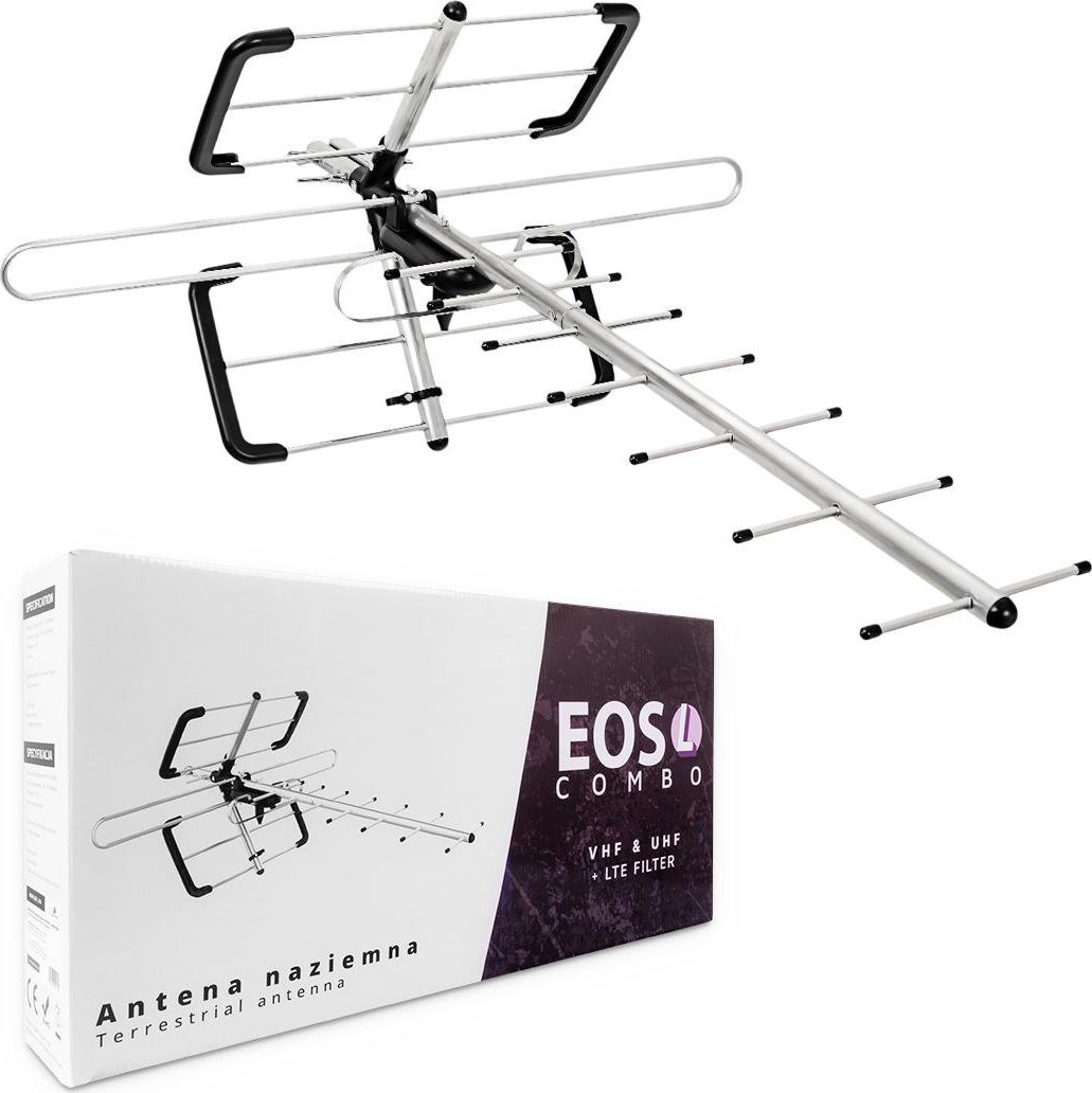 Antena DVB T2 Spacetronik EOS L Combo, tokësore, pasive, e zezë