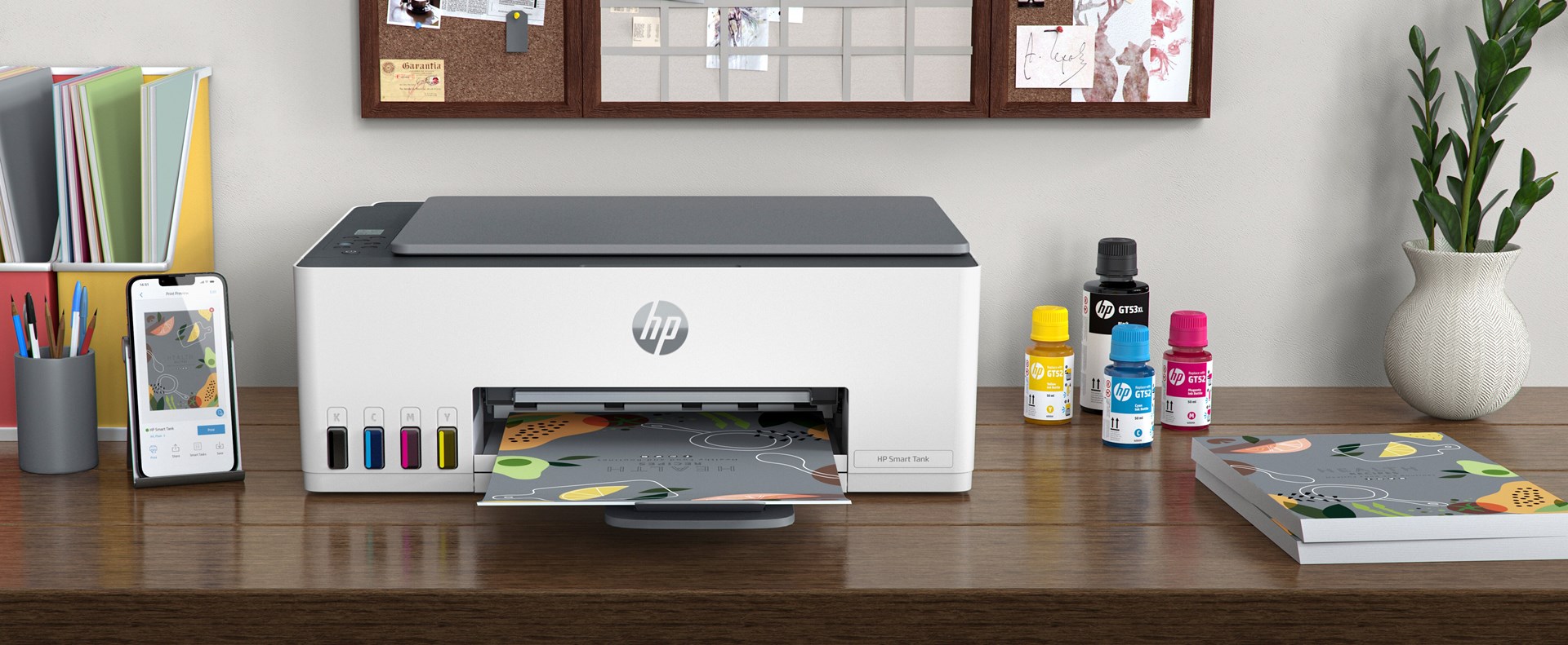 Printer inkjet HP Smart Tank 580, me tinti me depo, me ngjyra
