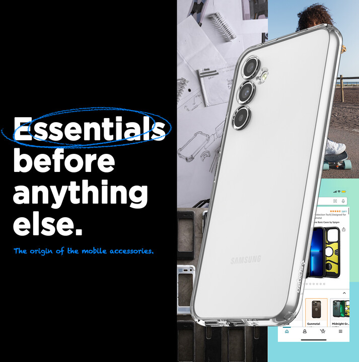 Mbrojtëse Spigen Liquid Crystal për Samsung Galaxy A54 5G, transparente