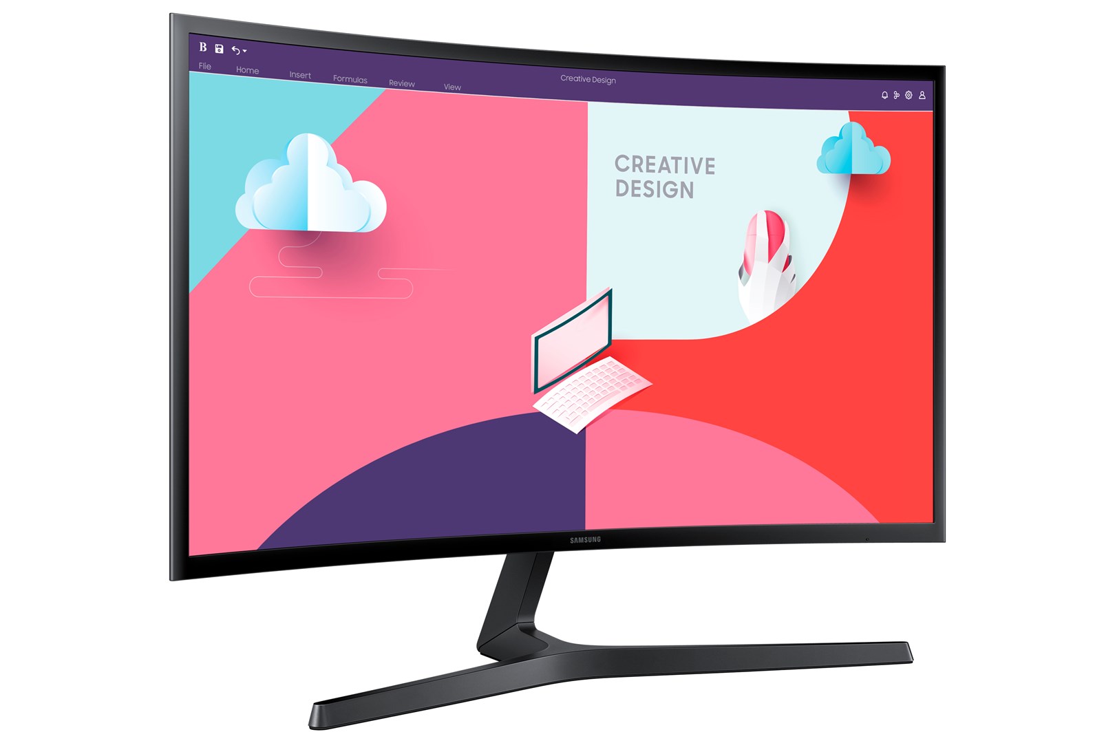 Монитор Samsung S24C366EA, 24”, Full HD, закривен, црн