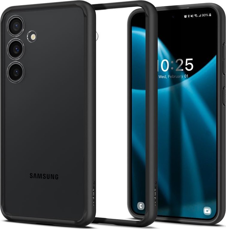 Mbulesë telefoni Spigen Ultra Hybrid, për Samsung Galaxy S24, transparente, e zezë mat