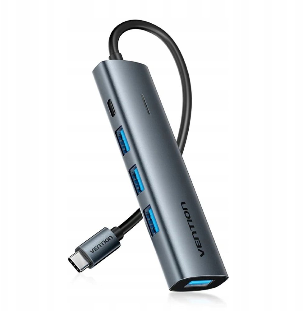 Hub USB Vention 5 in 1, USB C 3.0, 0.15m, gri