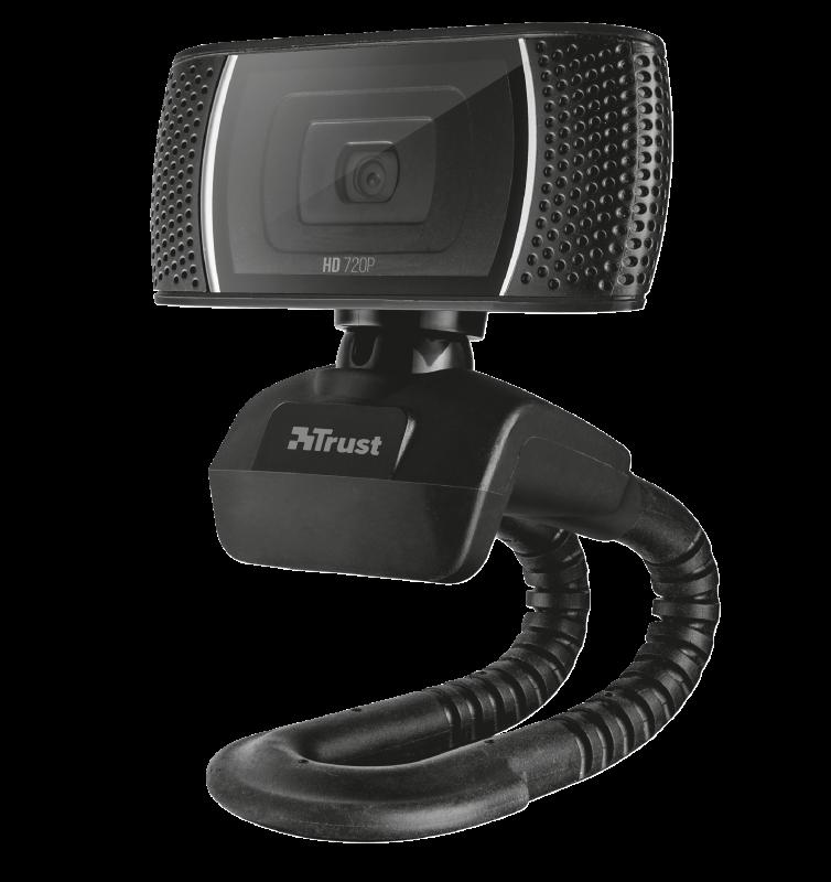 Webcam Trust Trino, 8MP, HD 720p, USB 2.0, e zezë