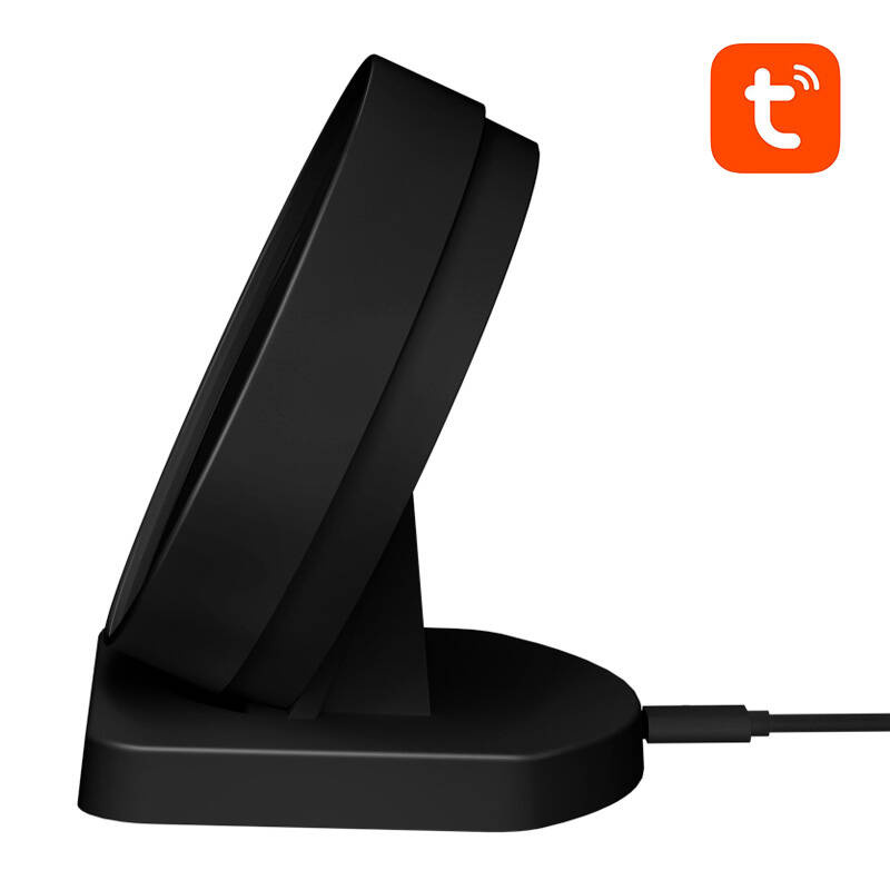 Termometër higrometër smart Avatto WHS20S, WiFi Tuya, ekran LCD, i zi