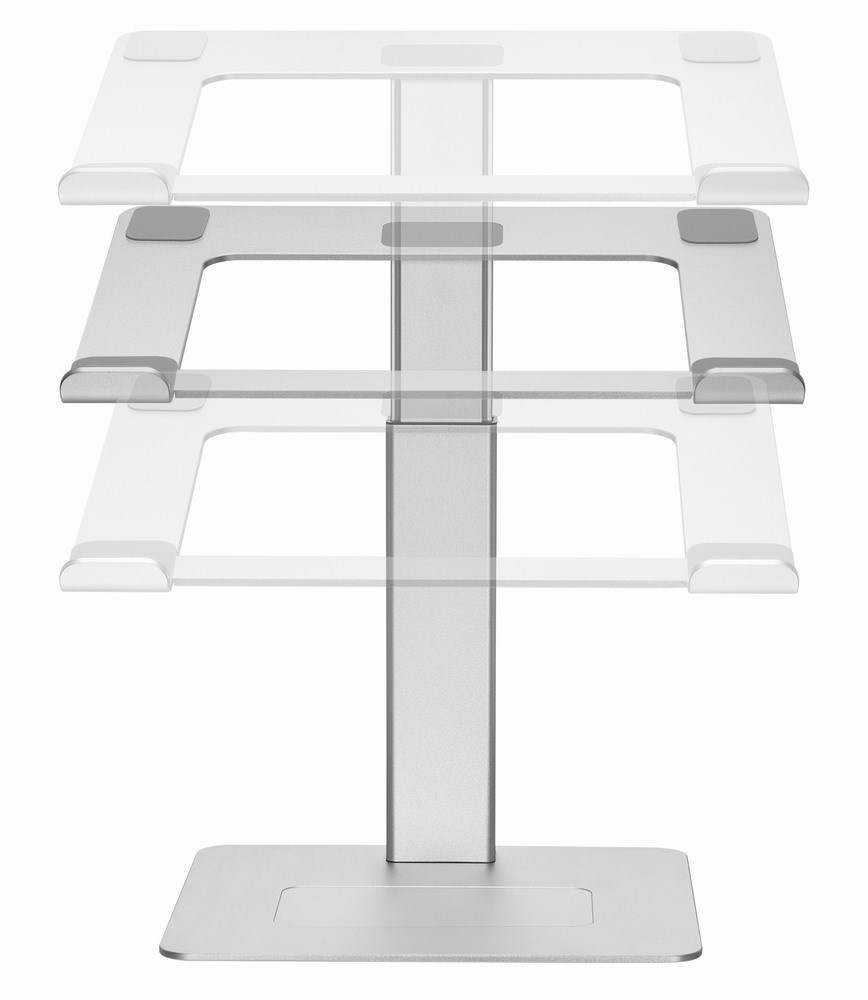 Stendë laptopi Gembird NBS D1 02, deri 15.6", alumin, argjendtë