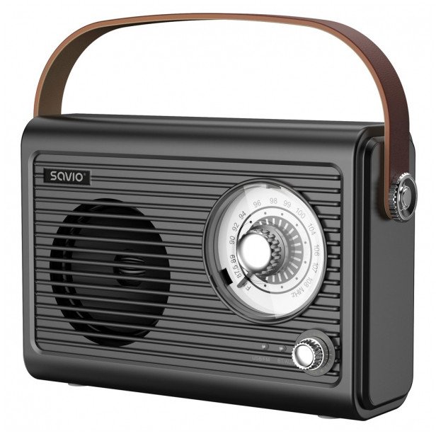 Radio portative Savio RS-01, FM, Bluetooth, e zezë