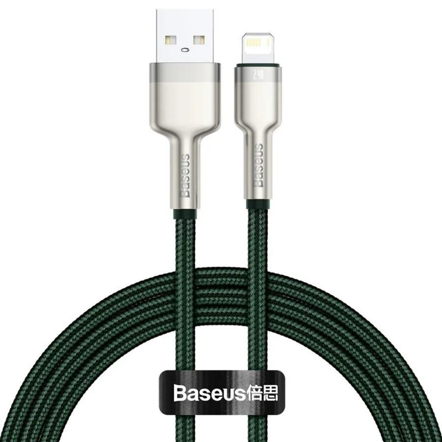 Kabllo USB Baseus USB A në Lightning, 2 m, jeshile